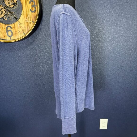 GAP Rib Henley, Heather Blue, XL TALL - Picture 5 of 6